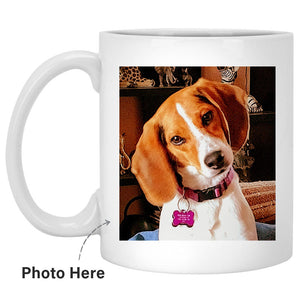 Thanks for picking up my poop and stuff, Custom Photo Coffee Mug, Funny Gift for Dog, Cat and Horse Lovers