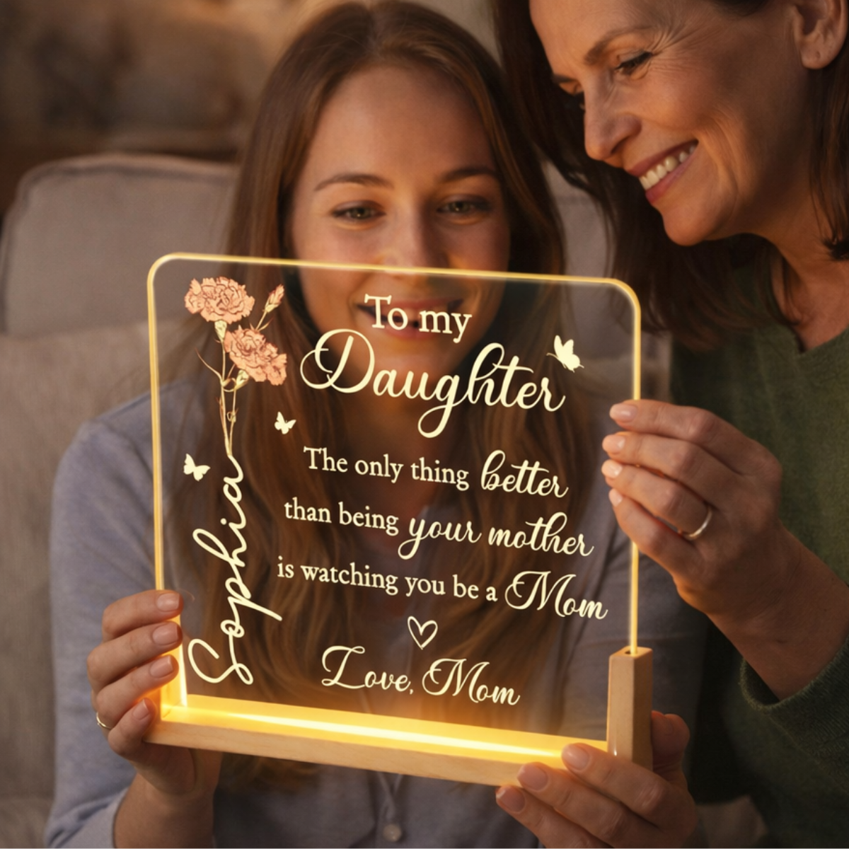 The Only Thing Better Than Being Your Mother - Personalized Desk Name Plate - New Mom Gift, Mother's Day Gift, Gift for Daughter