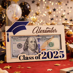 Graduation Money Holder Personalized, Graduation Gift, Class of 2025, High School Graduation, Gift for Graduates, High School Senior