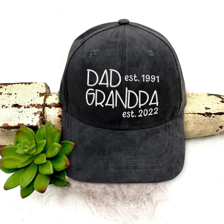 Dad Grandpa Est VT22120081, Custom Nickname Embroidered Cap