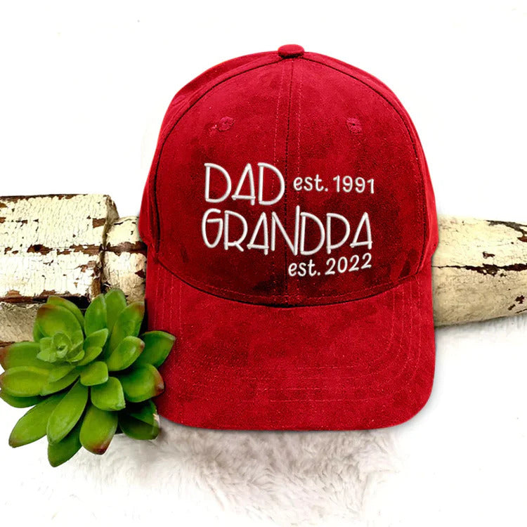 Dad Grandpa Est VT22120081, Custom Nickname Embroidered Cap
