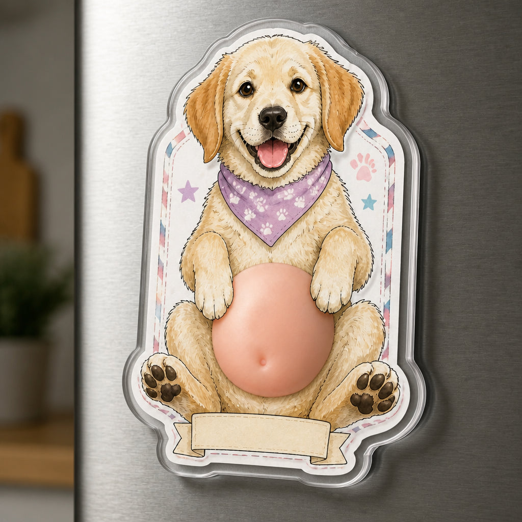Custom Pet Stamp Portrait Magnet - Personalized Acrylic Refrigerator Magnet - Soft Rubber Belly 1202b3aa-2cb2-4ee7-ab0d-5991c591d765.jpg