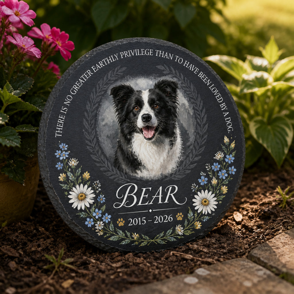 Loved By A Dog - Personalized Pet Memorial Stone (Photo, Name & Years) - Personalized Memorial Stone 120cdb5e-6310-43cc-bef8-3270844c2485.jpg
