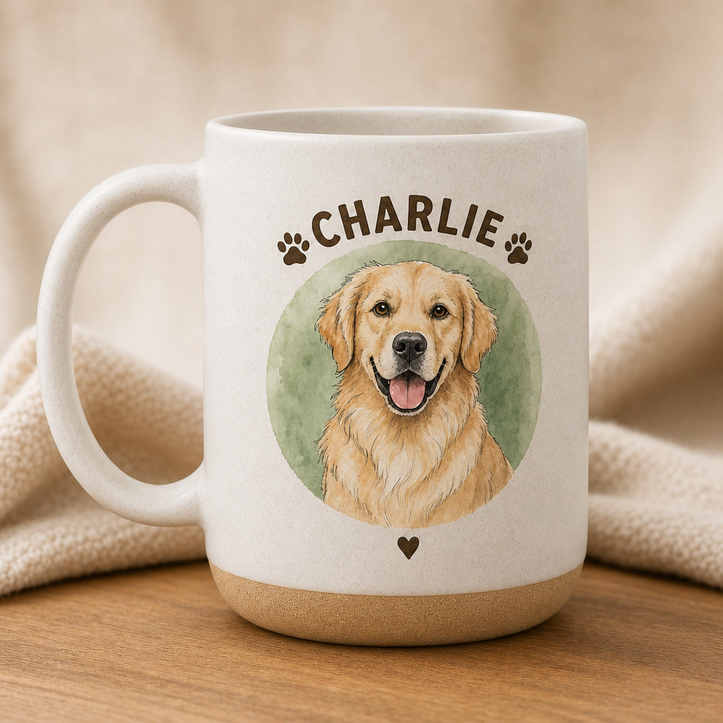 Custom Pet Portrait + Name Mug — Watercolor Circle Edition - Personalized Pottery Mug 1215ed61-0199-4480-932d-8343c3f25e69.jpg