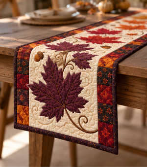 Fall Maple Leaf Table Runner, Autumn Quilted Harvest Dining Decor, Thanksgiving Farmhouse Table Runner, Rustic Kitchen Table Gift 121d673f-238c-4cd2-bebe-255fbd6b4e9e-autumn_table_runner_2.png