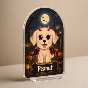 Personalized Halloween Devil Pup Name Standee - Personalized Acrylic Custom shape Standing 1 layer (FS) 121ddc08-4f68-49ef-a032-3bc86cfe5c09.jpg