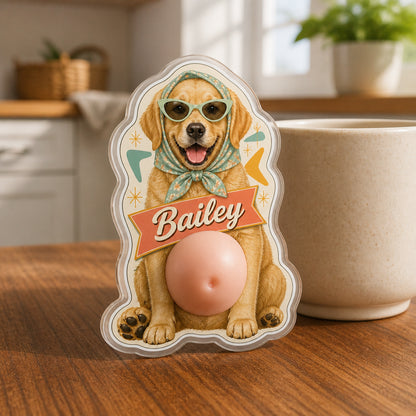 Custom Retro Pet Portrait Name Magnet - Personalized Acrylic Refrigerator Magnet - Soft Rubber Belly 12258e4a-4021-46b0-b7f5-2c0394ff48bc.jpg