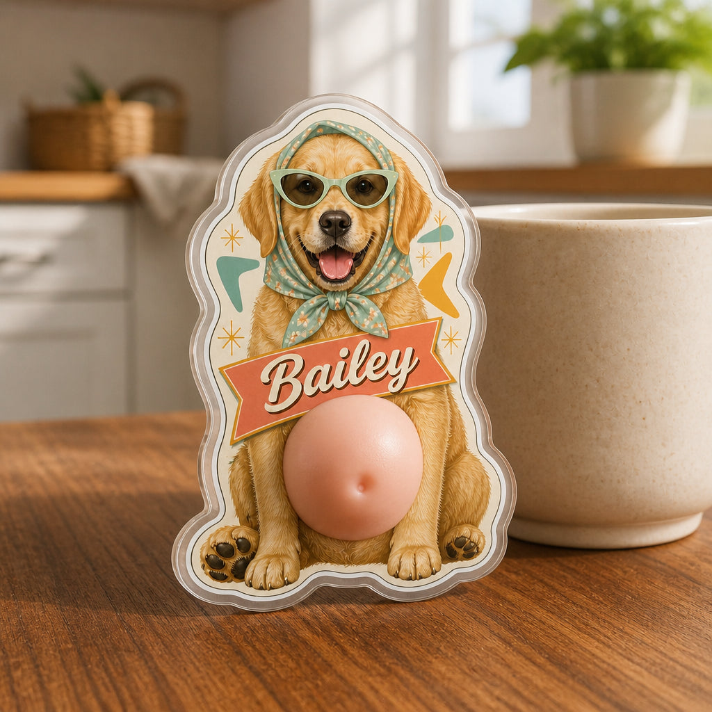 Custom Retro Pet Portrait Name Magnet - Personalized Acrylic Refrigerator Magnet - Soft Rubber Belly 12258e4a-4021-46b0-b7f5-2c0394ff48bc.jpg
