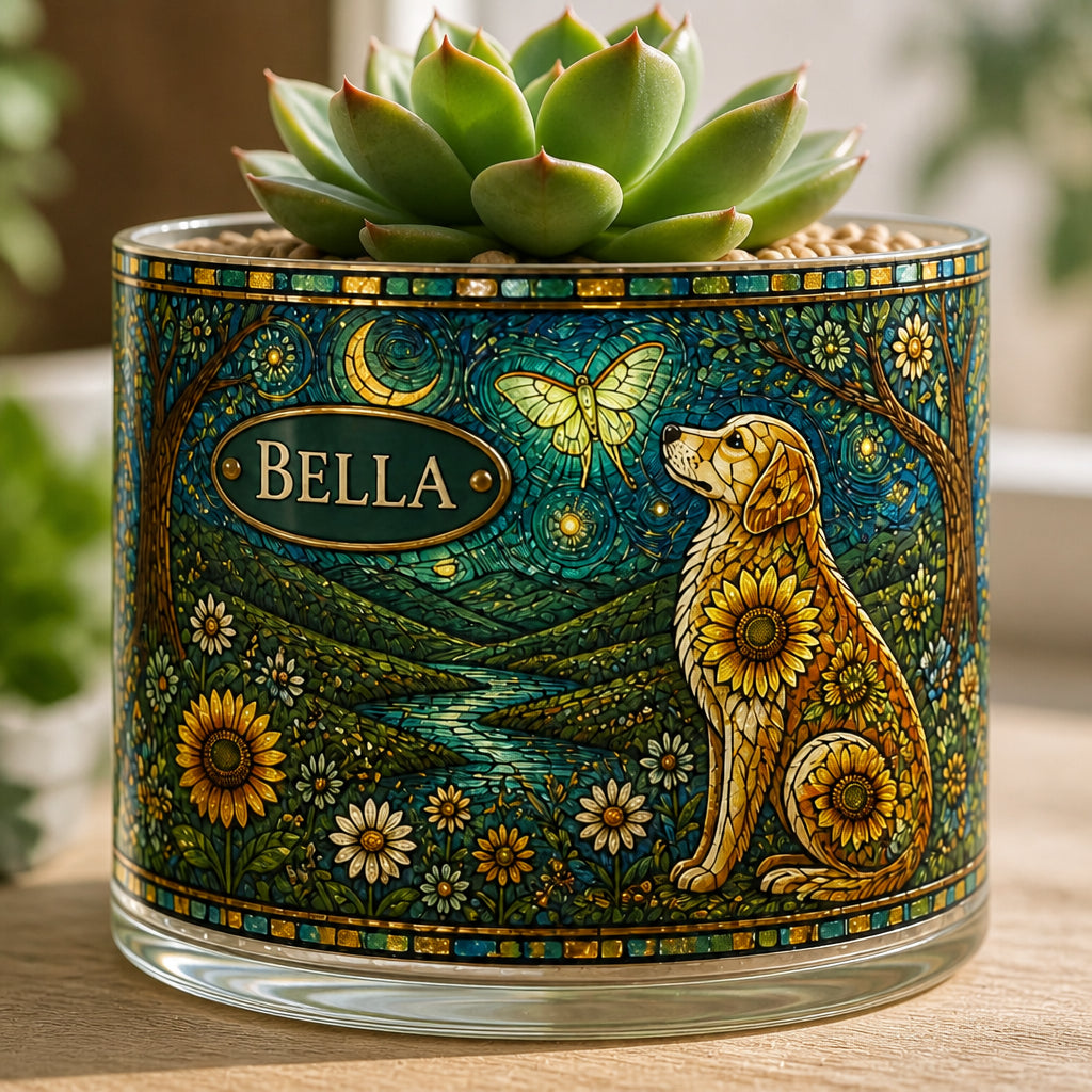 Personalized Stained‑Glass Dog Night Garden Plant Pot - Personalized Mini Glass Plant Pot 1225c446-32ca-44e2-accc-7bf7745591ea.jpg