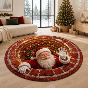 Christmas Santa 3D Round Rug, Christmas Vortex Optical Illusion Floor Mat, Non Slip Xmas Home Decor, Christmas Gift for Family 122c04f1-e87b-4657-a71a-a13d542a63c3-nmnbm-2-.webp