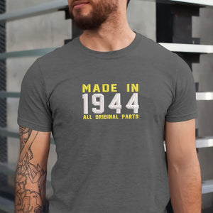 80th Birthday Gift, Vintage Embroidered Shirt for 80th Birthday, Born In 1944 Shirt