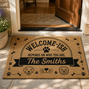 Welcome‑ish Personalized Family Doormat - Personalized Doormat 1248eead-738c-4534-940a-d4fdd2226f1a.png