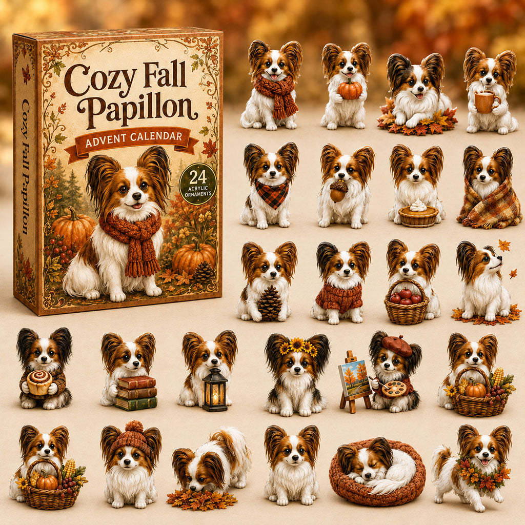 Cozy Fall Papillon Advent Calendar 2026 - 24-Day Festive Countdown, Acrylic Charms Blind Box - Gift For Papillon Lovers 12594111-f315-497c-80e8-7b843248937b-papillon.jpg