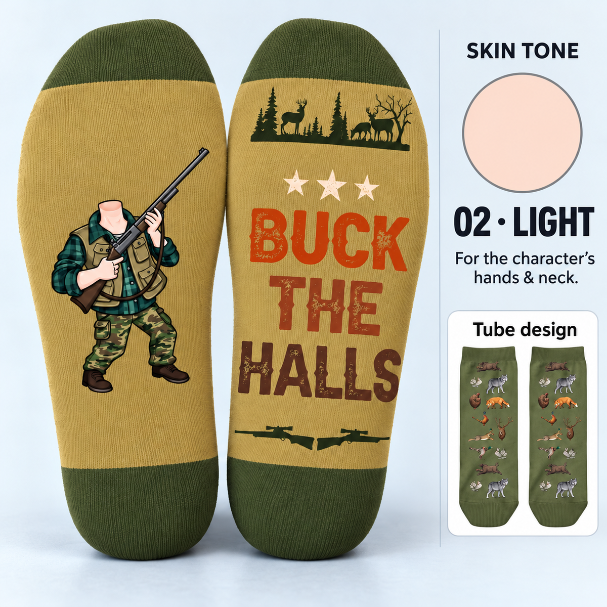 Hunting Socks Funny Gift For Dad Grandpa Husband - Personalized Socks, Gift For Hims, Dad, Brother, Husband 126f6312-072f-4016-b8b4-c1bce461571d-M-u-02-t-ng-da-s-ng-2.png