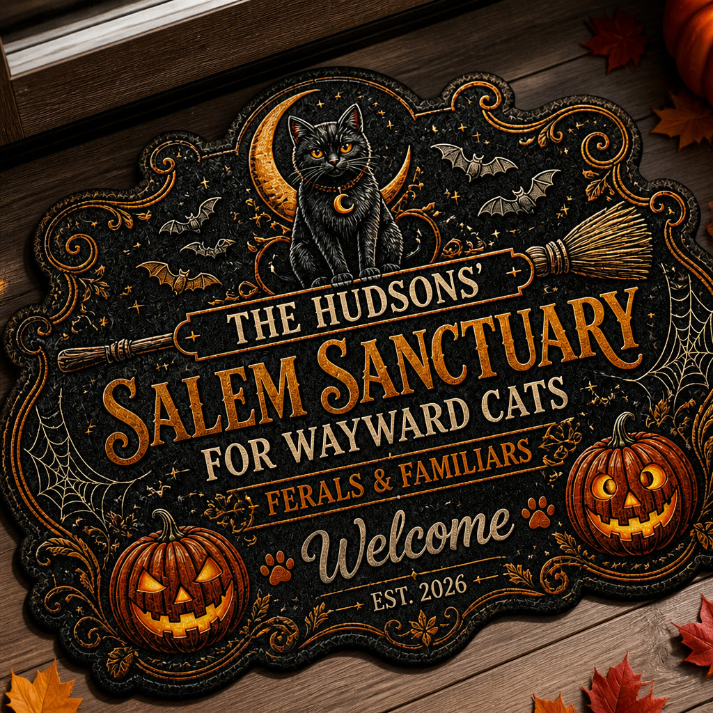 Personalized Salem Sanctuary Cat Doormat - Personalized Custom Shape Doormat (ZB) 12757855-db0d-4ad7-91bd-8d763bf479ea.jpg