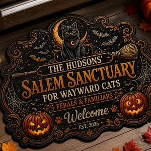 Personalized Salem Sanctuary Cat Doormat - Personalized Custom Shape Doormat (ZB) 12757855-db0d-4ad7-91bd-8d763bf479ea.jpg