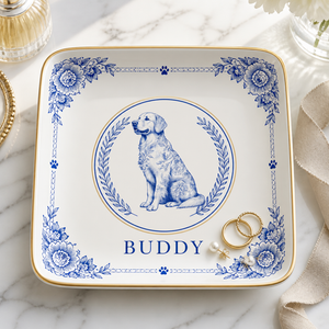 Delft Blue Pet Cameo Trinket Tray – Custom Name - Personalized Jewelry Plate 1286cf7d-38c5-4028-9172-980e0bd769a4.png