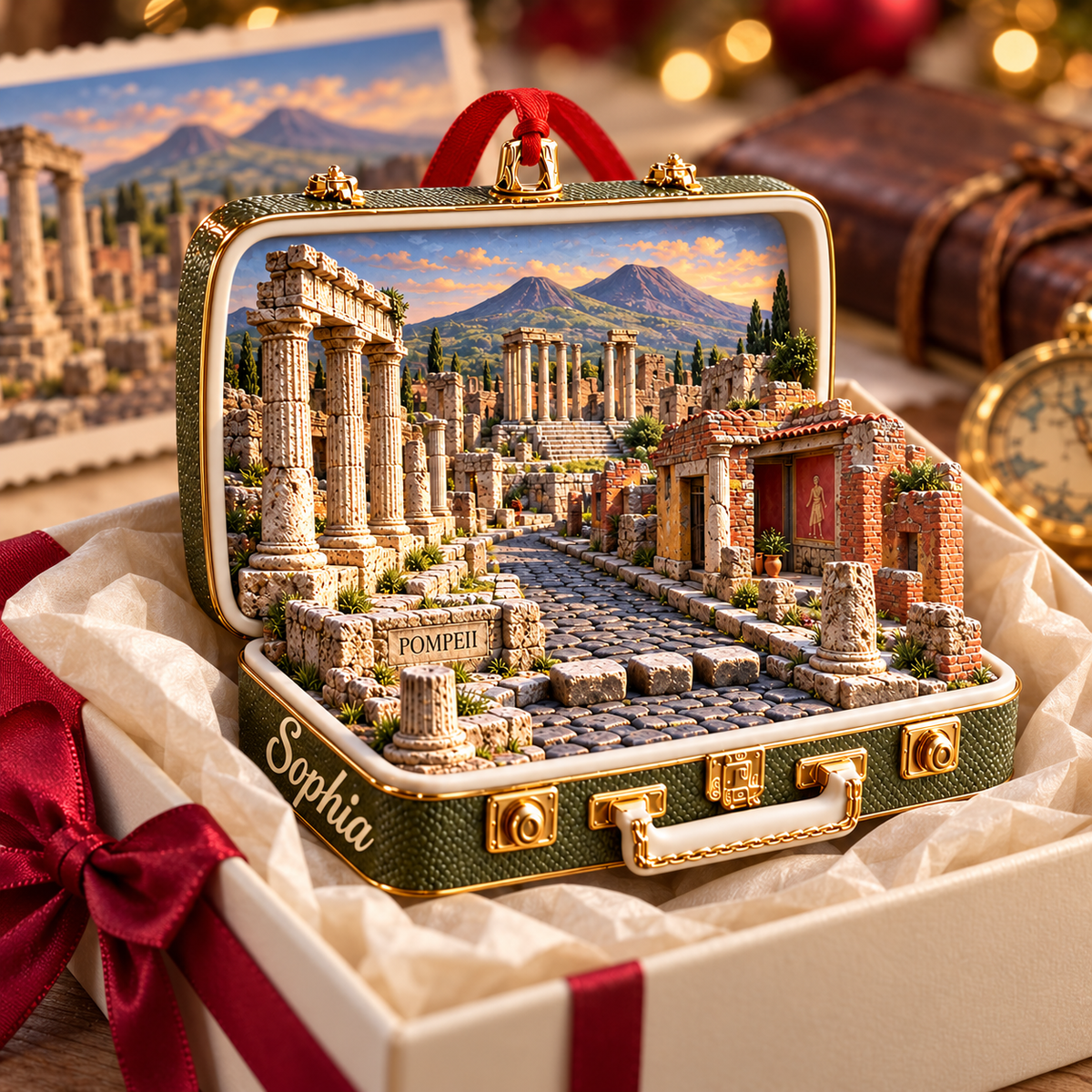 Personalized 3D Pompeii Ruins Suitcase Christmas Ornament – Pompeii Italy Travel Souvenir & Gift for Italy Lovers 129cdddd-aea2-4c1b-ae41-38e7d69d13f9-Pompeii-Travel-Keepsake-in-Gift-Box-4.png