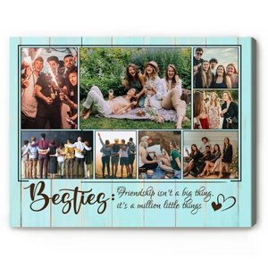 Besties Are A Million Little Things - Personalized Acrylic Table Sign - Gift For Bestie, BFF, Friends Birthday Gift