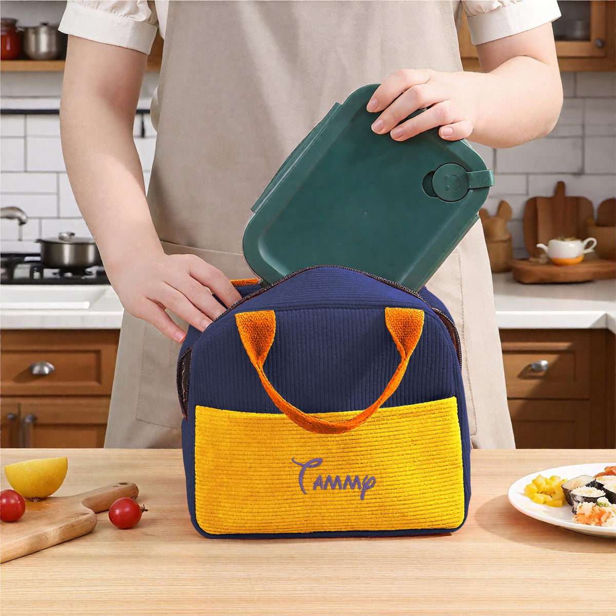 Personalized Lunch Bag With Name Embroidery, Custom Name Lunchbox Bag, Back to School Bag, Personalized Kid Lunchbag, School Lunch Bag