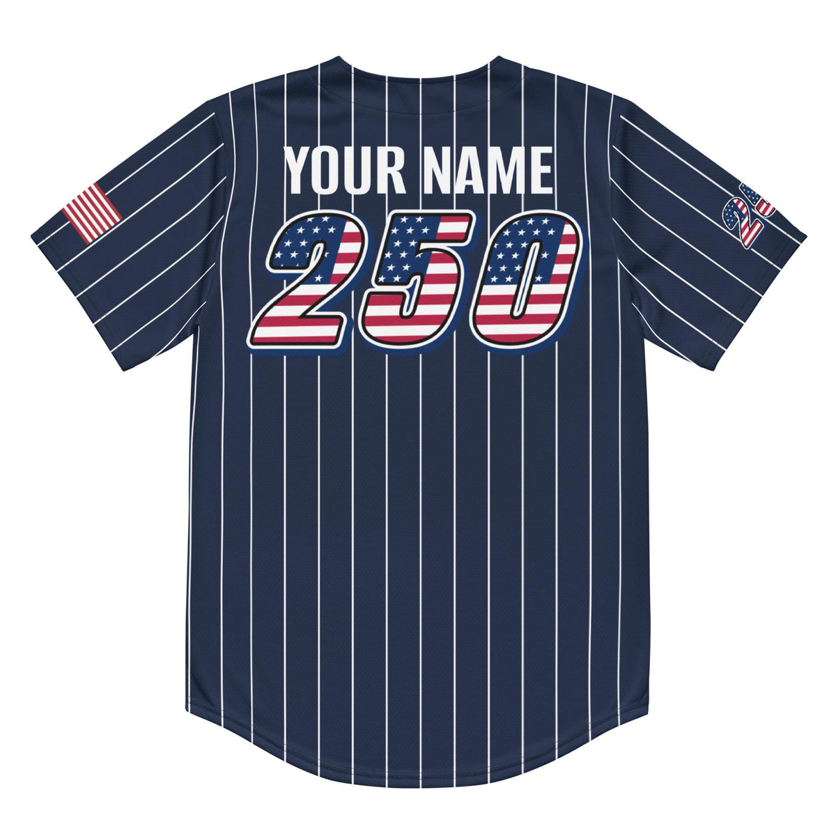 Personalized USA 250th Baseball Jersey, Red White and Blue, Custom Patriotic Shirt, Independence Day Apparel, 4th of July