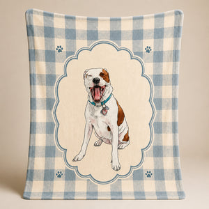 Custom Pet Portrait Blanket – Scalloped Frame Gingham - Personalized Blanket 12b74991-6ef4-46cb-aea4-27fcee1a1f48.jpg