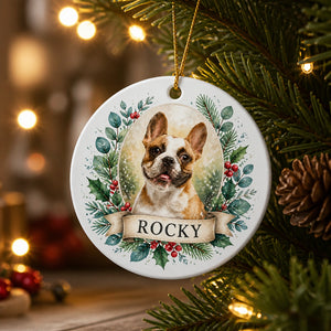 Custom Watercolor Pet Portrait Ornament with Name - Personalized Aluminum Ornament 12b76899-25c0-4078-abcf-b1133d792c7a.jpg