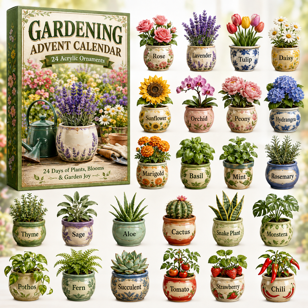 Gardening Plants Advent Calendar 2026 - 24-Day Festive Countdown, Acrylic Charms Blind Box - Gift For Gardening Lovers 12bd03b4-2733-407f-a6b8-64d16432b4cd-garden.png