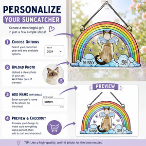 Rainbow Bridge Pet Memorial Stained-Glass Suncatcher – Photo to Watercolor with Name & Year - Personalized Suncatcher Stained Glass 12dc6fc2-a818-416e-9005-d2ca7188e8d9.jpg