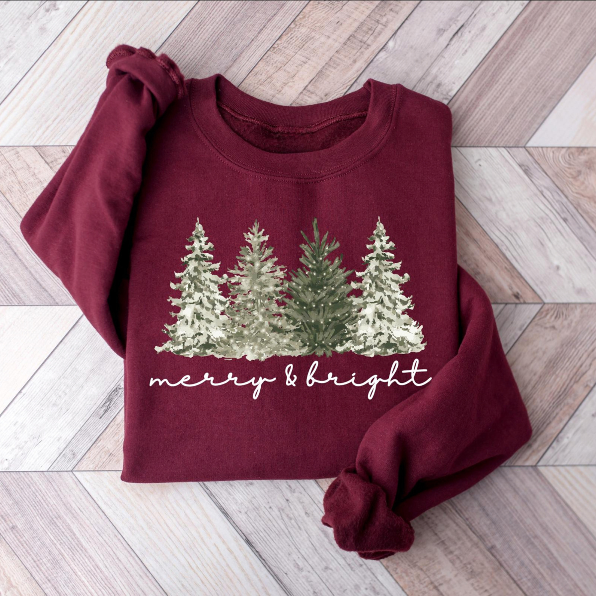 Merry& Bright Christmas Tree Sweatshirt, Womens Festive Holiday Sweater, Cute Family Xmas Gift 12dcdcd1-28ca-4b07-8fc2-a4bdcf331a84-9.png