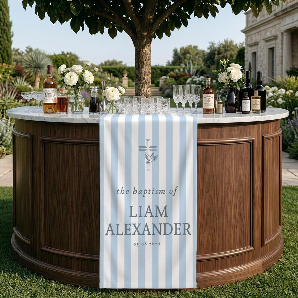 Custom Baptism Table Runner, Blue Stripe Christening Table Runner, Personalized Event Decor 12e1d3a5-9e31-4d19-9d9a-028f6b324b29-4.jpg