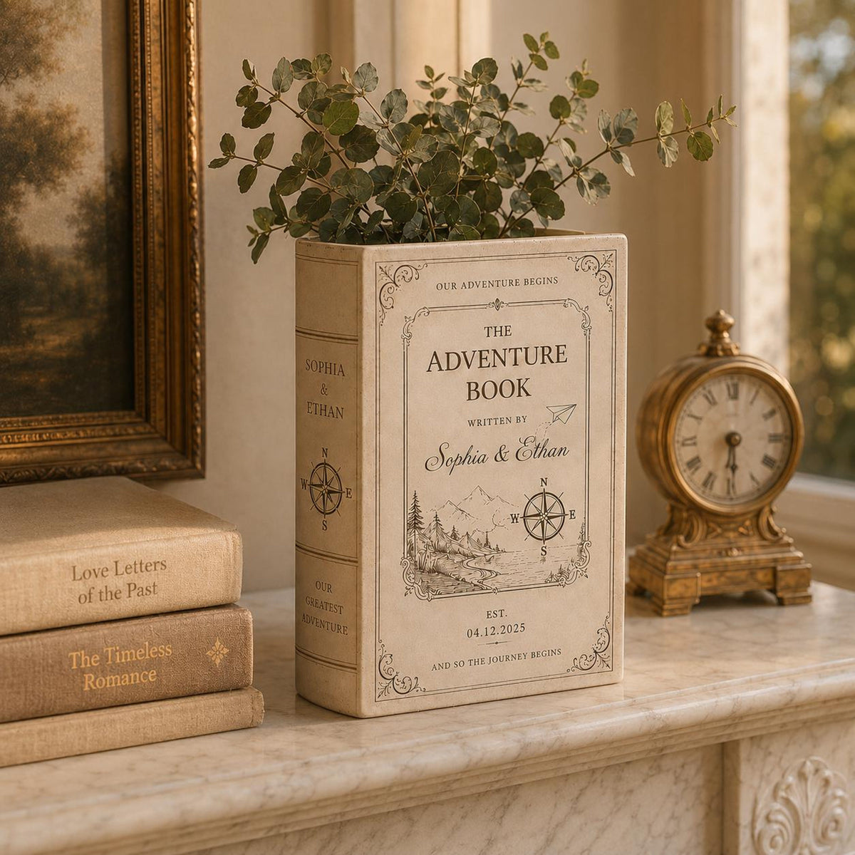 Custom Toile De Jouy Ceramic Book Vase, Personalised Wedding Gift for Couple, Bridal Shower Gift, Engagement, Wedding Gift, Bridesmaid Gift 12e1df4b-9216-455b-ae75-96789249ab90-6.jpg