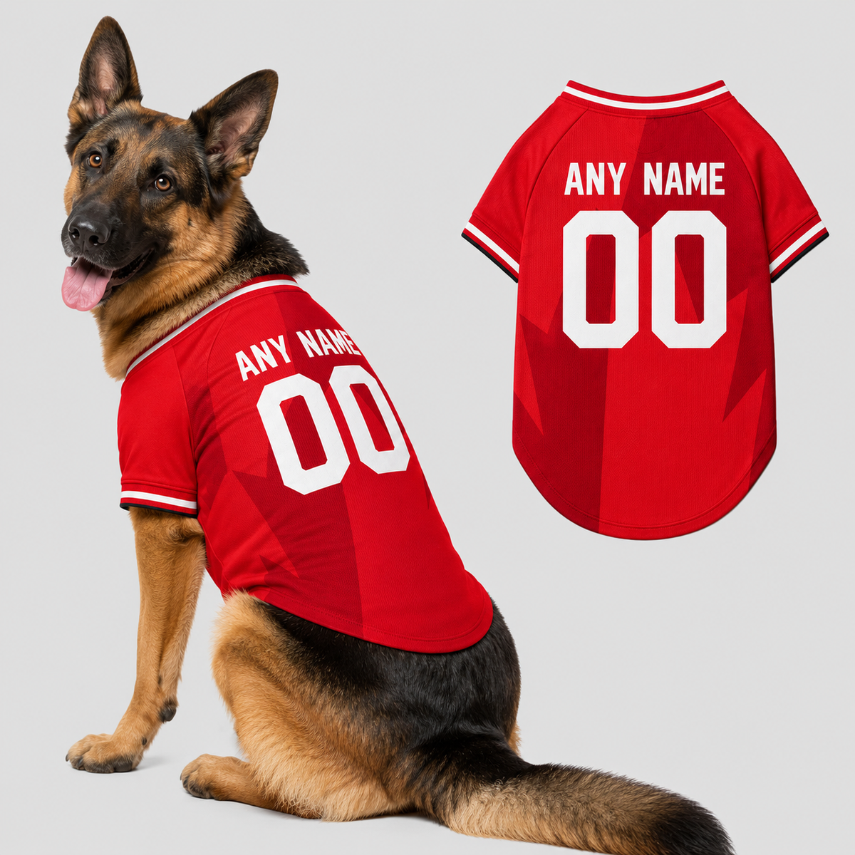 Canada Dog Tshirt 2026 World Cup Pet Clothes Jersey Style Custom Name and Number Pet Clothes Gifts