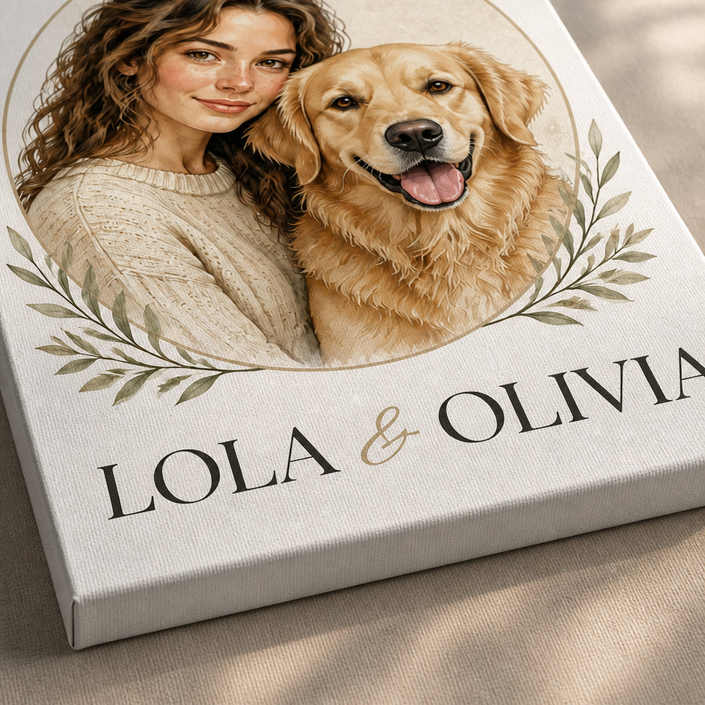 Custom Gouache Owner & Pet Portrait Canvas - Personalized Canvas 130d3ed8-9bd3-4d37-8236-b1c9afe85f8c.jpg