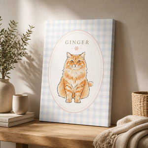 Custom Cameo Gingham Pet Portrait Canvas - Personalized Canvas 130fd758-ede0-4ede-8427-260d39f074e1.jpg