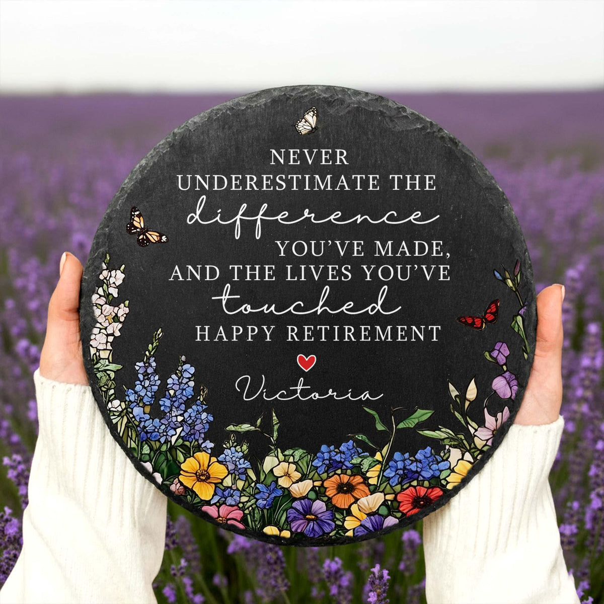 Garden Stone Retirement Gift, Personalized Floral Retirement Gift For Grandma, Colleague Retirement Keepsake, Retired Coworker, Mother's Day 13272cf2-a132-4060-95f5-fd2349e10f74-9.jpg