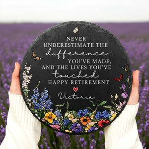 Garden Stone Retirement Gift, Personalized Floral Retirement Gift For Grandma, Colleague Retirement Keepsake, Retired Coworker, Mother's Day 13272cf2-a132-4060-95f5-fd2349e10f74-9.jpg