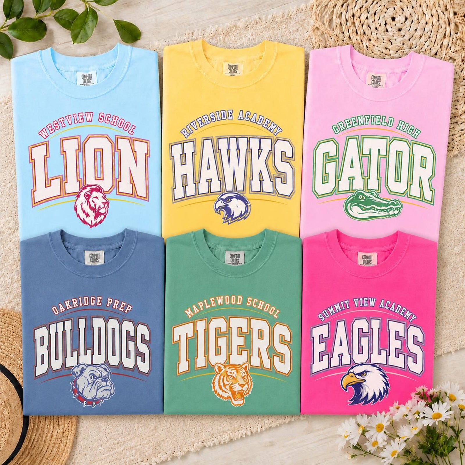 Comfort Colors Custom Mascot Striped Shirt, School Spirit Shirt, Back To School Tee, Custom Mascot Shirt, Test Day Shirt, School Spirit Tee 13403cae-14d9-48d1-8f14-c059872ca096-banner-1.jpg