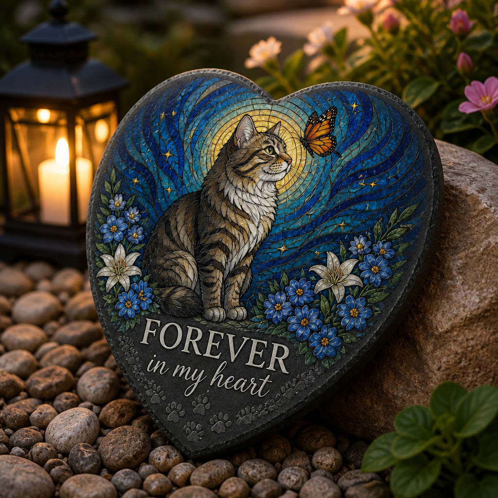 Forever In My Heart Pet Memorial Stone – Stained-Glass Portrait - Personalized Memorial Stone 138a77ee-de7e-4cfb-b078-73a799414888.jpg