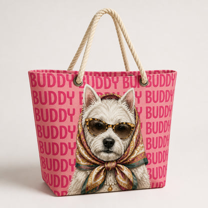 Custom Pet Portrait Beach Bag – Retro Scarf & Sunnies - Personalized AOP Bag 138e26ca-3265-4e5b-a6af-35d70d45e2be.jpg