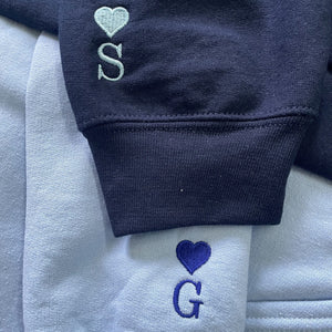 King and Queen Hoodie or Sweatshirt Embroidered, Personalized His Her Gift for Valentine's Day