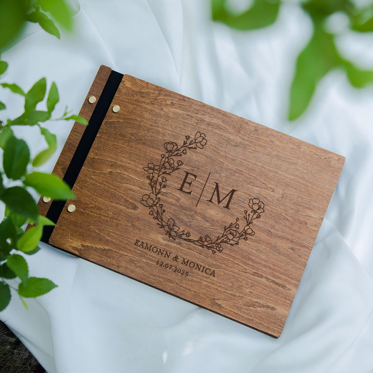 Personalized Wedding Guestbook, Elegant Wooden Wedding Guest Book, Reception Book , Photobooth Guestbook, Photo Album, Wedding Keepsake