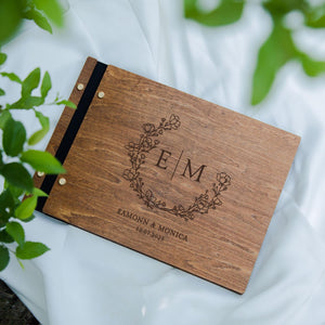 Personalized Wedding Guestbook, Elegant Wooden Wedding Guest Book, Reception Book , Photobooth Guestbook, Photo Album, Wedding Keepsake