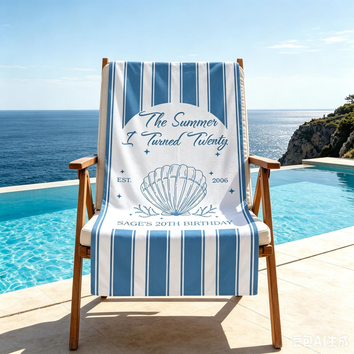 Custom The Summer I Turned Birthday Beach Towel, Birthday Party Beach Towels, Summer 20th 30th 40th Birthday Gift, Bachelorette Towels
