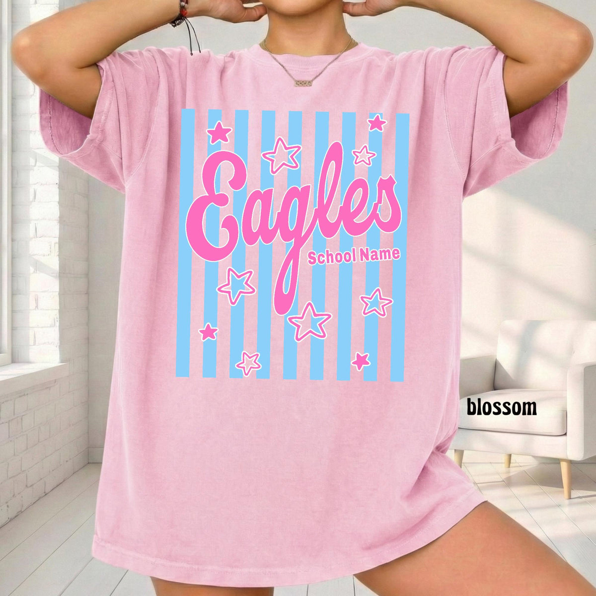 Comfort Colors Custom Mascot Team Shirts, Striped School Spirit Shirt, Game Day Mom Shirt, Back To School