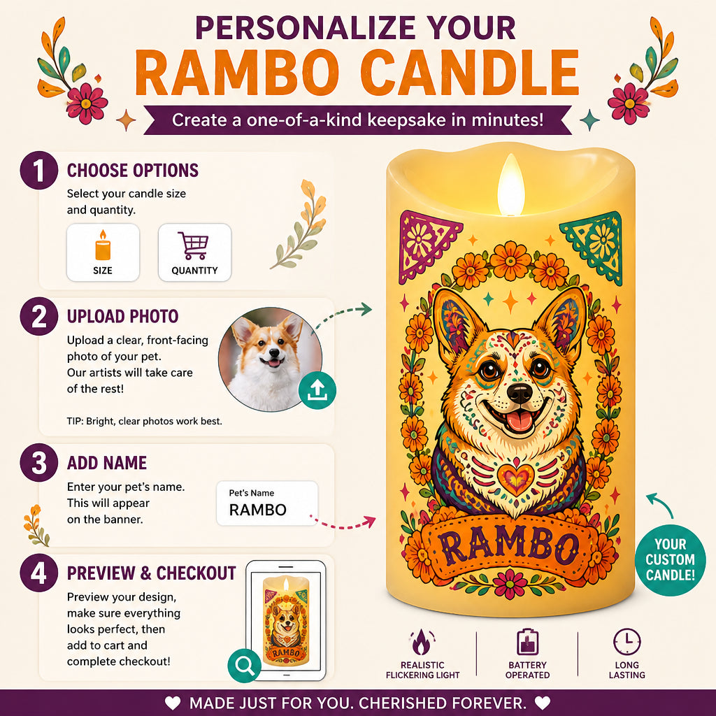 Day of the Dead Pet Photo Candle – Custom Portrait Flameless LED - Personalized Custom Led Flameless Candle 13a53550-085b-498c-b5d0-48056723075b.jpg