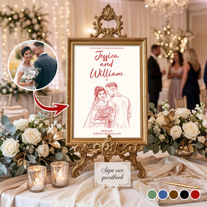 Welcome to Our Wedding Sign Sketch Line Art - Custom Name and Date Wedding Welcome Sign 13b1ae21-6ec8-4cf6-80d5-5ab644319aae-Banner-1.jpg
