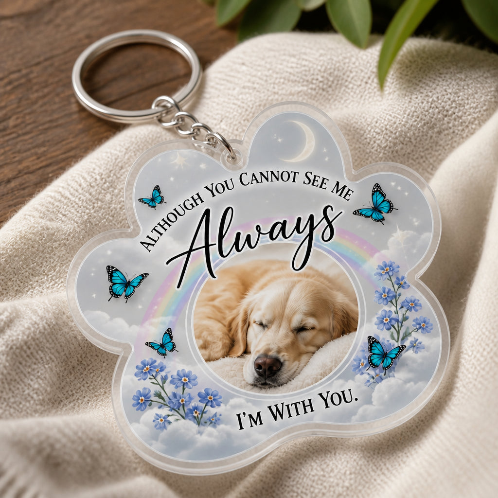 Pet Memorial Paw Acrylic Keychain – "Always With You" with Your Pet Photo - Personalized Acrylic Keychain 13c16697-1ade-4c7b-ba37-19e69778b142.jpg