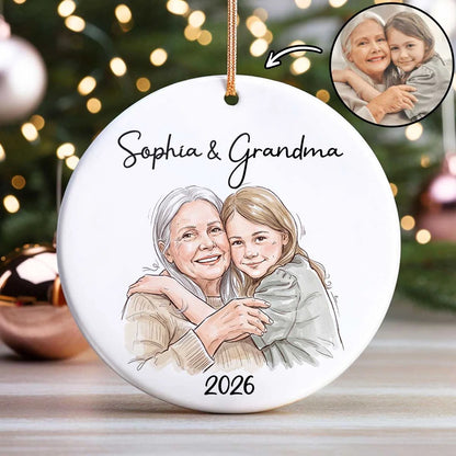 Personalized Grandmother & Grandkids Portrait Ornament - Custom Photo Christmas Keepsake Gift for Nana Grandma - 2026 Holiday Decoration 13d639e3-b7e6-4e3a-9c4d-028839f1be66-zlumi1yKL9__.webp