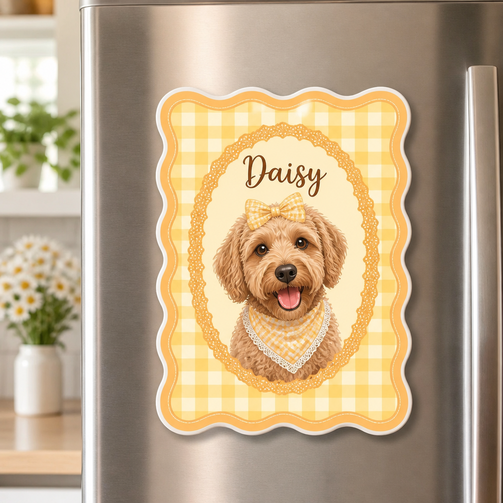 Custom Pet Portrait Retro Rosette Fridge Magnet - Personalized Custom Shape Fridge Magnet 13eaa038-f3b1-4bb9-a8a7-6aab31cbc23d.png